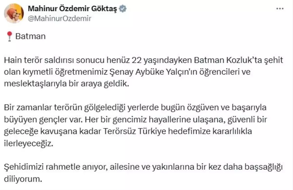 bakan goktas sehit ogretmen senay aybuke yalcinin ogrencileriyle bir araya geldi SLgNa6wf