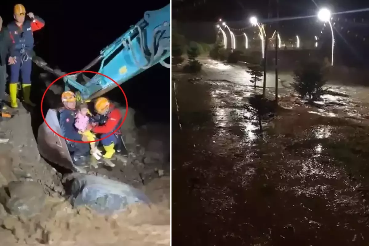 rizede yagis sel ve heyelan vatandaslar is makineleriyle kurtarildi 6cNulIRI